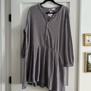 Blossom bUtton Up tshirt dress
